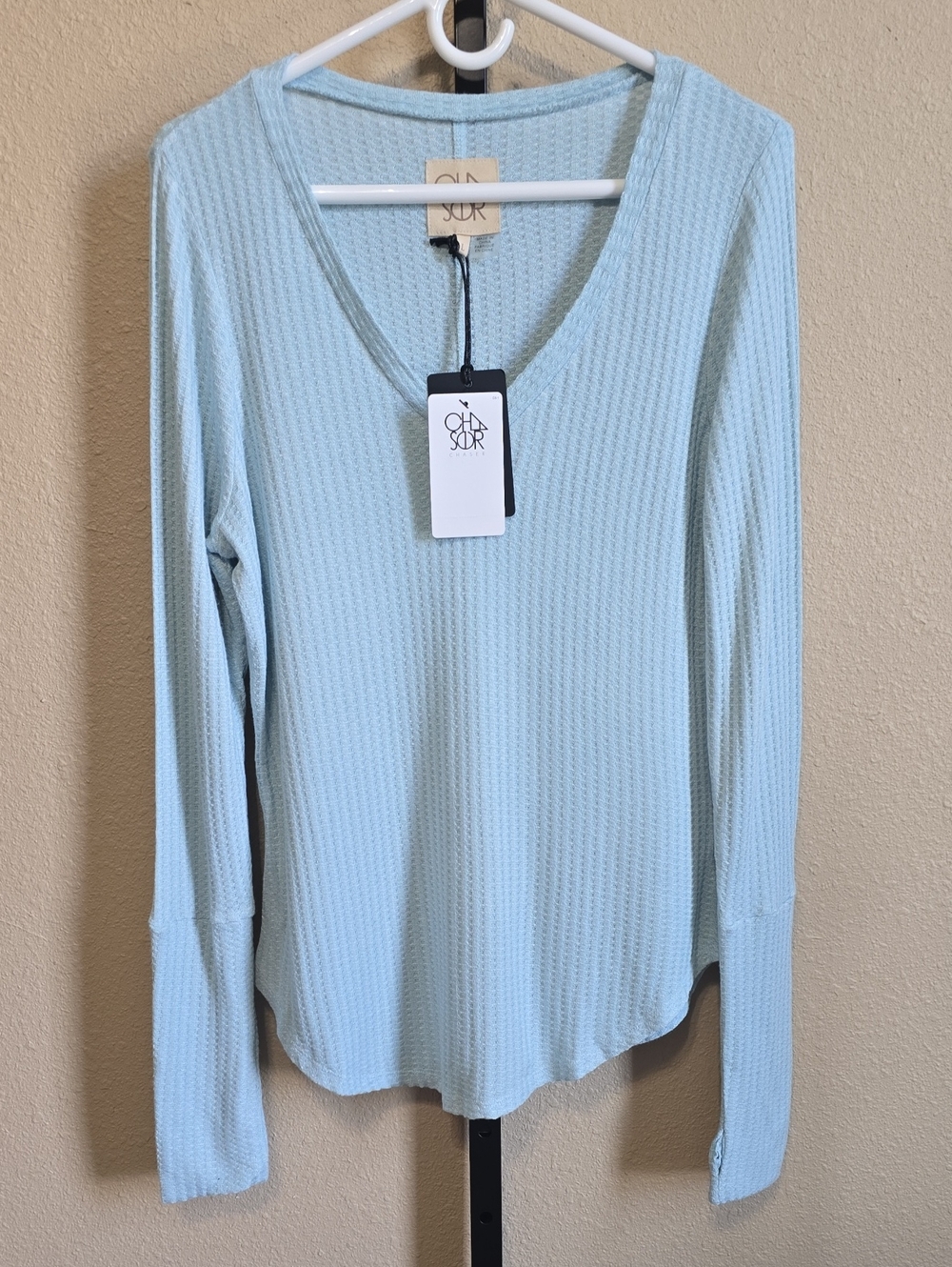 NWT Chaser Waffle Knit Thermal Top. Large